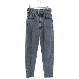 メゾンマルジェラ サイズ:36 20SS S29LA0076 ケミカルウォッシュスラッシュドベルトデニムパンツ 中古 BS99