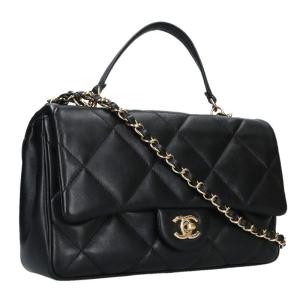 シャネル マトラッセ25 G金具ラムスキントップハンドルチェーンショルダーバッグ 中古 SS13