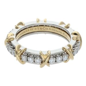 ティファニー サイズ:10号 Sixteen Stone by Tiffany ジャン・シュランバージェ K18YG PTコンビナローリング 中古 OM10