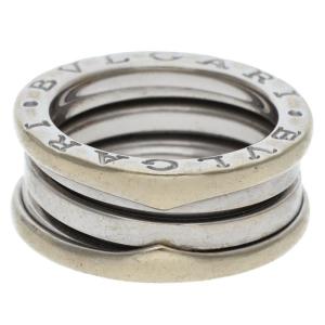 ブルガリ サイズ:47/6号 B-ZERO1 ビーゼロワン 2バンド K18WGリング 中古 SB01