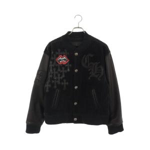 クロムハーツ サイズ:S PPO LETTERMAN レターマン チョンパークロスパッチ付コーデュロイ切替ジャケットブルゾン 中古 OS06