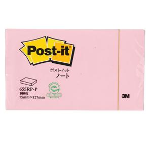 3M Post-it ポストイット 再生紙 ノート ピンク 3M-655RP-P｜rinkobe