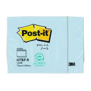 3M Post-it ポストイット 再生紙 ノート ブルー 3M-657RP-B｜rinkobe