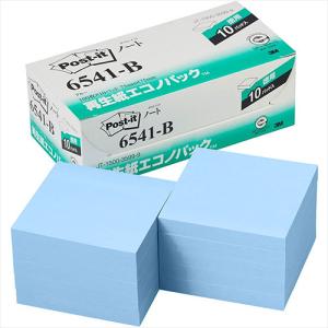 3M Post-it ポストイット 再生紙エコノパック ノート ブルー 3M-6541-B｜rinkobe