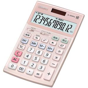 カシオ計算機 CASIO 実務電卓(検算タイプ) ジャストタイプ12桁 ピンク JS-20WKA-PK-N｜rinkobe