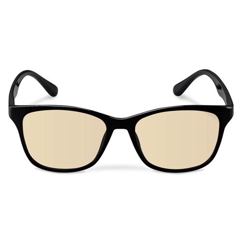 エレコム ブルーライトカット眼鏡 ブラウンレンズ ウェリントンフレーム ブラック G-BUB-W02...