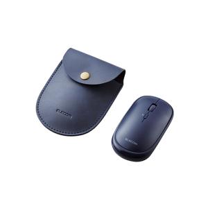 エレコム BlueLEDマウス/薄型/Bluetooth対応/4ボタン/ポーチ付/ブルー M-TM10BBBU