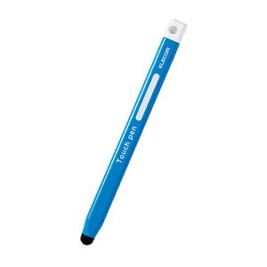 エレコム タッチペン タブレット iPad スマホ 鉛筆型 三角 太軸 感度タイプ ブルー タブレット学習 学校 子供 キッズ P-TPEN02BBU｜rinkobe