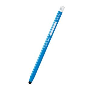エレコム タッチペン タブレット iPad スマホ 鉛筆型 三角 太軸 感度タイプ ブルー タブレット学習 学校 子供 キッズ P-TPEN02SBU｜rinkobe