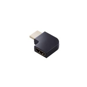 エレコム HDMI L字型アダプター(タイプA-タイプA)スリム 左向き AD-HDAABS04BK｜rinkobe