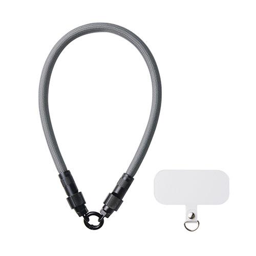 エレコム 充電ケーブルハンドストラップ ブラック P-STHH1CC08BK