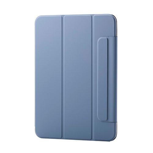 エレコム iPad(A16) フラップケース 超薄型 マグネット着脱 スリープ対応 ブルーグレー T...