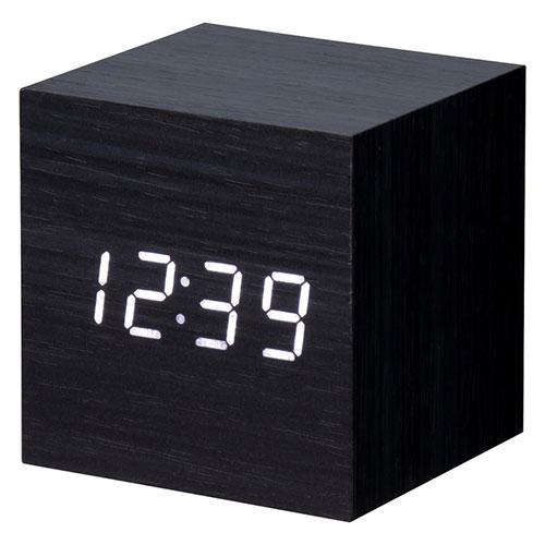 キューブクロック 時計・アラーム・温度湿度・カレンダー・12/24時間切替など多機能時計 22650...