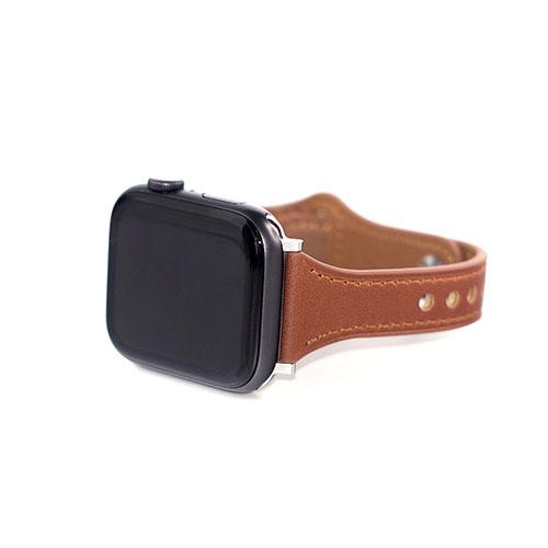 WEARPLANET Slim Line フラット本革バンド for Apple Watch 45/...