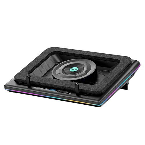 llano ノートパソコン 冷却パッド RGBライトモード 15-19インチ対応 ブラック V12R...