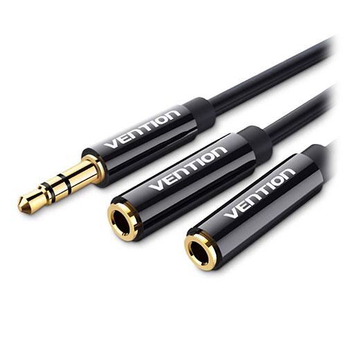 VENTION 3.5mm Male to 2×3.5mm Female Stereo Splitt...