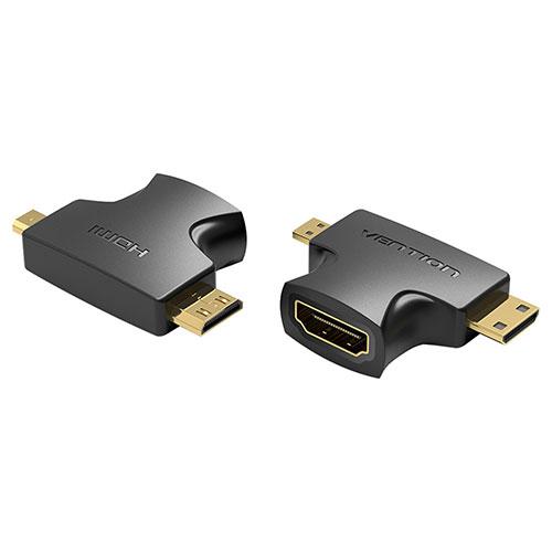 〔10個セット〕 VENTION 2 in 1 Mini HDMI and Micro HDMI M...