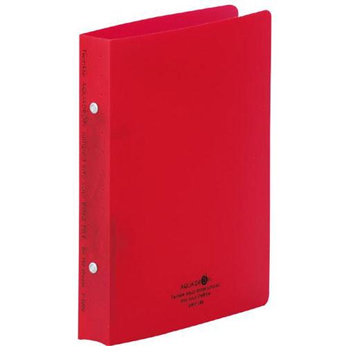 〔10個セット〕 LIHIT LAB. リングファイル ツイストリング 2穴 赤 F-5006-3-...