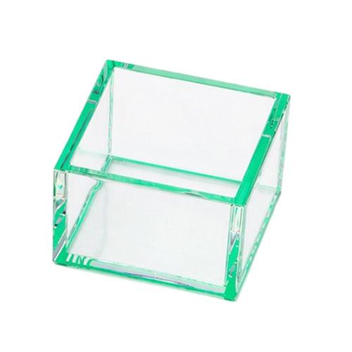 〔5個セット〕 ヤマコー 用美 業務用 ミニクリア桝 (約4.9×4.9×H4.1cm) 緑 ホテル...