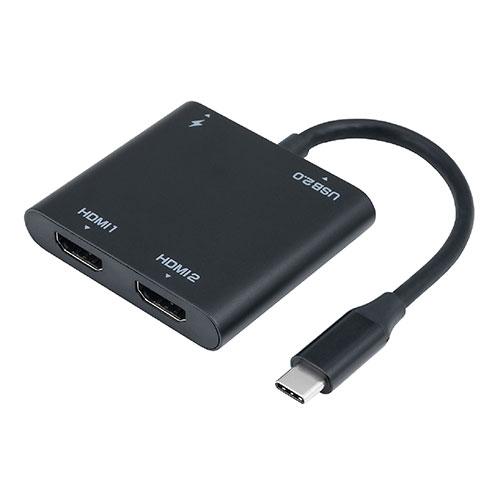 MCO Type-C - HDMIディスプレイアダプタ デュアル ブラック マルチディスプレイを実現...
