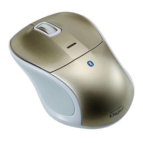 Digio デジオ 小型Bluetooth 静音3ボタンBlueLEDマウス ゴールド MUS-BK...