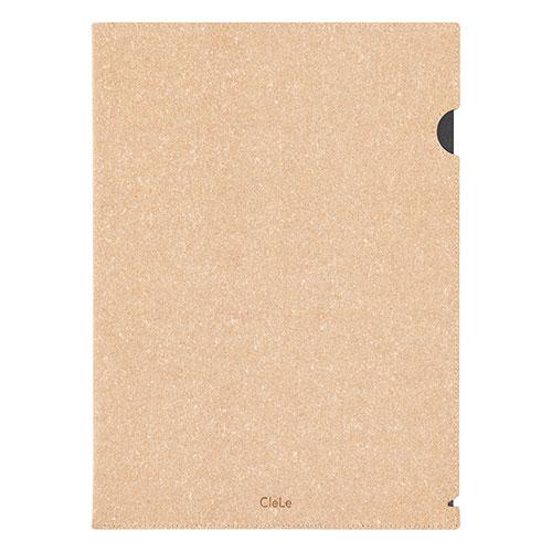 ナカバヤシ クルレ ドキュメントホルダー A4 革の端材から生まれたサステナブル文具シリーズ ブラウ...