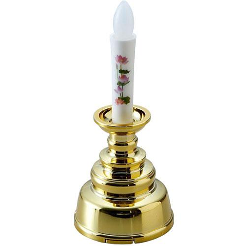 スマイルキッズ 安心の絵ろうそくミニ テスト用電池つき ゴールド ARO-5210GD