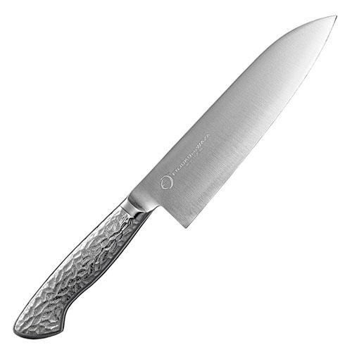 よこやま 燕熟の技 オールステンレス三徳包丁 全長31.4cm・刃渡り18cm EJRK-2000