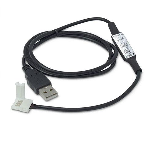 YAZAWA 4pin コントローラー付きLEDテープ電源ケーブル 100cm TPLJUC0410