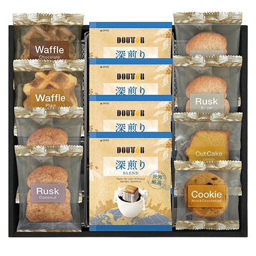 ドトールコーヒー&amp;スイーツセレクション ドリップコーヒー、ラスク2種、ワッフル2種、ナッツとチョコの...