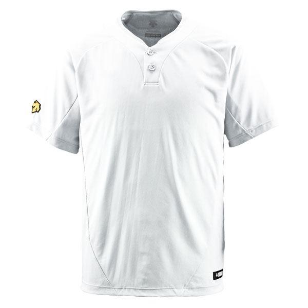 デサント(DESCENTE) ベースボールシャツ(2ボタン) (野球) DB201 Sホワイト L
