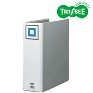 (まとめ)両開きパイプ式ファイルV A4-S 80mmとじ シルバー 10冊