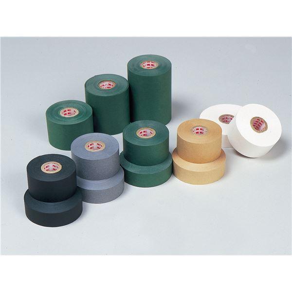(まとめ)Muカラーテープ(水張りテープ) 25mmx50m 緑〔×10セット〕