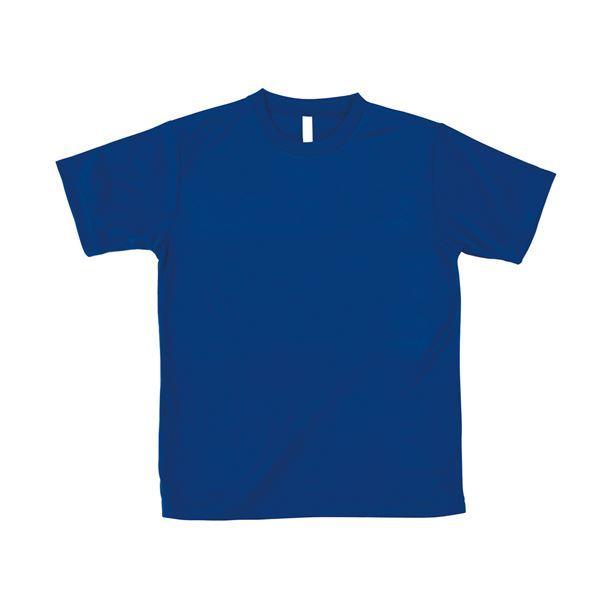 (まとめ)ATドライTシャツ M ブルー 150gポリ100%〔×10セット〕