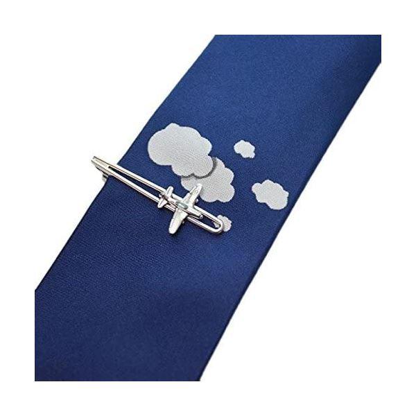 SWANK(スワンク) タイバー・ネクタイセット 〔タイバーデザイン：飛行機〕