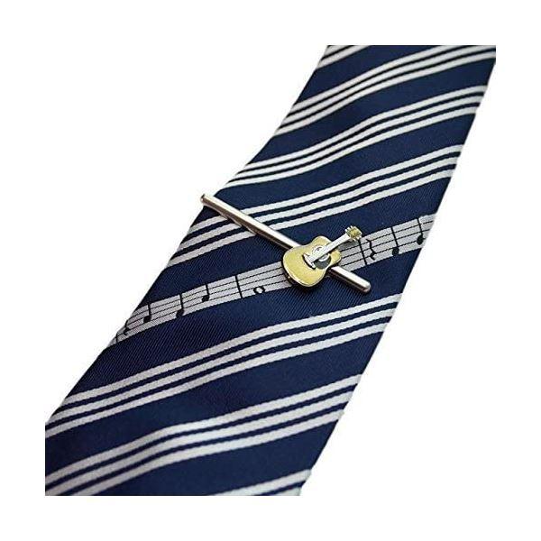 SWANK(スワンク) タイバー・ネクタイセット 〔タイバーデザイン：ギター〕