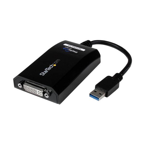 StarTech.com USB 3.0-DVI/VGA ディスプレイ変換アダプタ オス/メス ブラ...