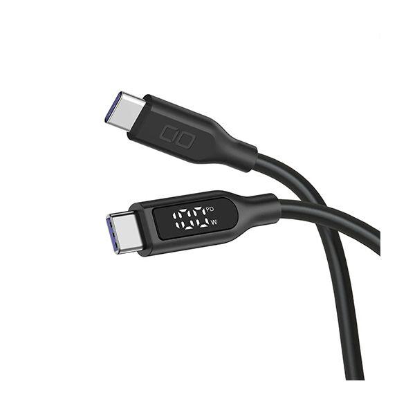 CIO CtoC液晶付きシリコンケーブル 2m ブラック CIO-SL-SC-CC2-BK 1本