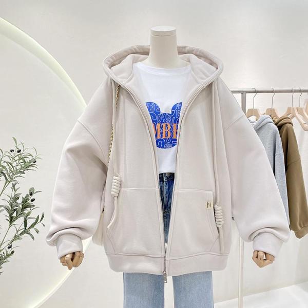 【値下げ】ブルゾン パーカー レディース アウターボア 秋 冬 黒 カジュアル スウェット おしゃれ...