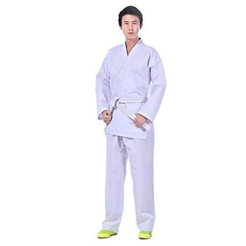 授業用 柔道着 柔道衣 色：ホワイト 白帯付き （上下＋帯の３点セット） 男女兼用 （103-192...