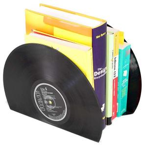 Old Record Vinyl Bookends LPレコード ブックエンド セット｜rinkydink