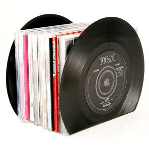 Old Record Vinyl Bookends シングルレコード ブックエンド セット｜rinkydink