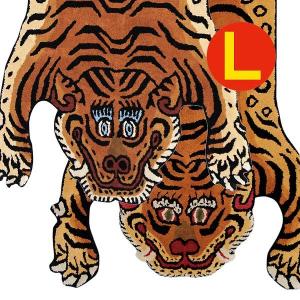 チベタン タイガー ラグ マット 【L】Tibetan Tiger Rug 虎型 マット 160cm｜rinkydink