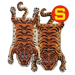 チベタン タイガー ラグ マット 【S】Tibetan Tiger Rug 虎型 マット 100cm｜rinkydink