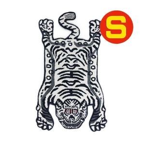 チベタン ホワイト タイガー ラグ マット  【S】Tibetan Tiger Rug 白虎型 マット 100cm｜rinkydink