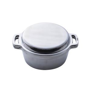 ムスイ 無水鍋 両手鍋 20cm 直火専用 1鍋8役 MUS62 シルバーカラー HAL