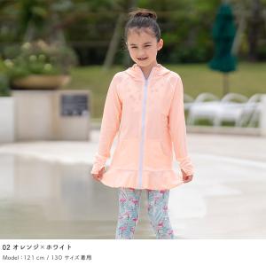SALE ラッシュガード キッズ フリルパーカ...の詳細画像4