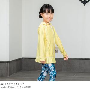SALE ラッシュガード キッズ フリルパーカ...の詳細画像5
