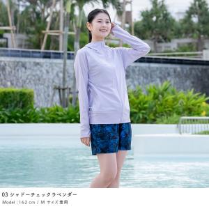 ラッシュガード レディース フードジップパーカ...の詳細画像5