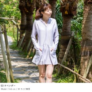 ラッシュガード レディース パーカーロング丈 ...の詳細画像5